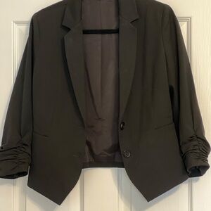 Express Black 3/4 Sleeve Blazer